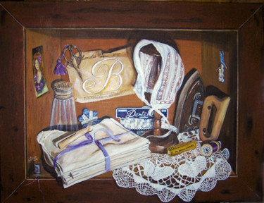 Painting titled "Souvenirs de grand…" by Nadine Coffinier, Original Artwork, Acrylic