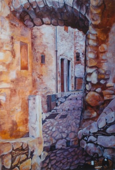 Painting titled "rue de provence" by Nadine Coffinier, Original Artwork