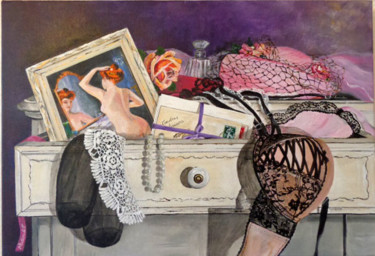 Malerei mit dem Titel "intimité" von Nadine Coffinier, Original-Kunstwerk, Acryl