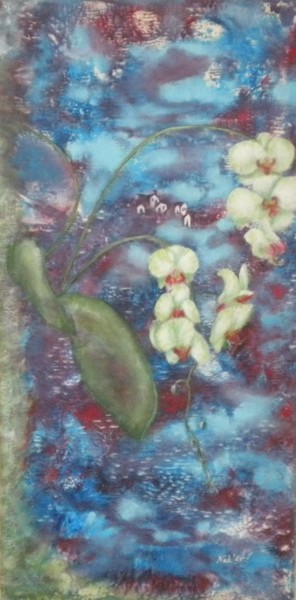Peinture intitulée "L'Orchidée" par Nad-Ev, Œuvre d'art originale