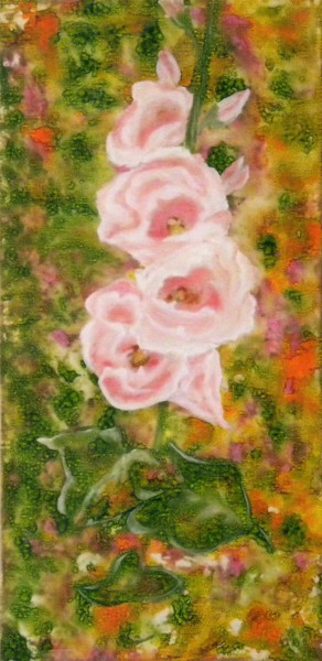 Peinture intitulée "ROSE TREMIERE" par Nad-Ev, Œuvre d'art originale