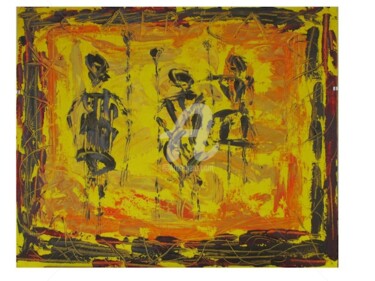 Peinture intitulée "Guerriers de l'impo…" par Nadine Monchaud, Œuvre d'art originale, Huile