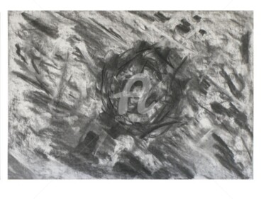 Peinture intitulée "Trou noir" par Nadine Monchaud, Œuvre d'art originale, Huile