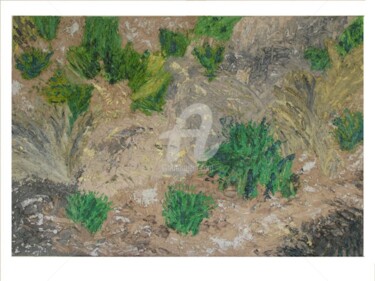 Peinture intitulée "Océan de sable" par Nadine Monchaud, Œuvre d'art originale, Huile
