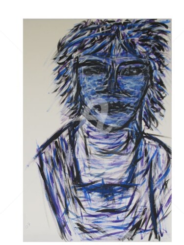 Peinture intitulée "Punk" par Nadine Monchaud, Œuvre d'art originale, Huile