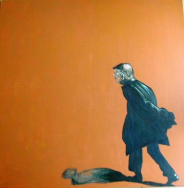Peinture intitulée "Le solitaire" par Nadine Nicaise, Œuvre d'art originale, Huile