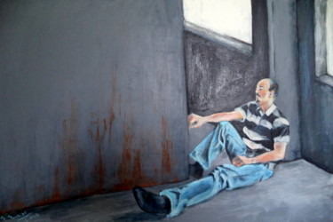 Peinture intitulée "brice-relax.jpg" par Nadine Nicaise, Œuvre d'art originale, Acrylique