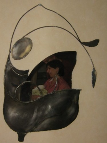 Design intitolato "miroir-femme" da Nadine Trescartes (fildefériste), Opera d'arte originale, Accessori