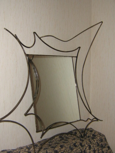 Diseño titulada "Miroir géographique" por Nadine Trescartes (fildefériste), Obra de arte original, Accesorios