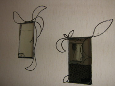 Diseño titulada "miroirs calligraphi…" por Nadine Trescartes (fildefériste), Obra de arte original, Accesorios