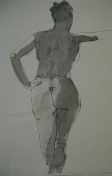 Dessin intitulée "Nu10" par Nadine Trescartes (fildefériste), Œuvre d'art originale, Stylo gel