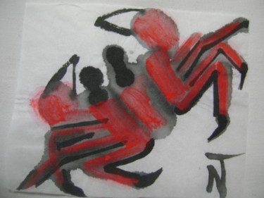 Dessin intitulée "Crabe8" par Nadine Trescartes (fildefériste), Œuvre d'art originale, Encre