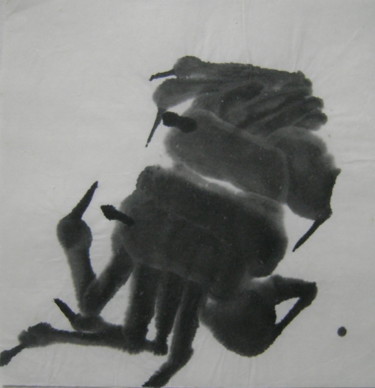 Dessin intitulée "Crabe13" par Nadine Trescartes (fildefériste), Œuvre d'art originale, Encre