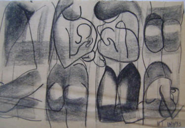 Desenho intitulada "nativité" por Nadine Trescartes (fildefériste), Obras de arte originais, Grafite