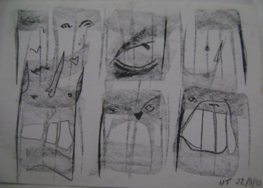 Drawing titled ""Rototo"" by Nadine Trescartes (fildefériste), Original Artwork, Graphite