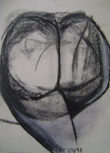 Dessin intitulée "Le grand Nu2" par Nadine Trescartes (fildefériste), Œuvre d'art originale, Graphite