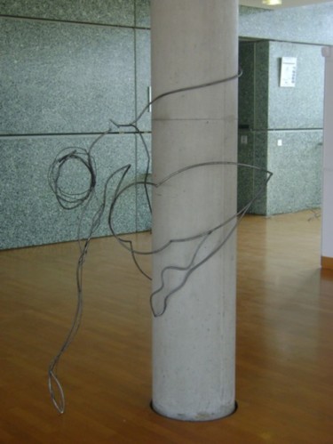 Sculpture titled "Tango 1" by Nadine Trescartes (fildefériste), Original Artwork, Metals