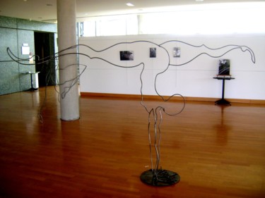 Sculptuur getiteld "Equilibre" door Nadine Trescartes (fildefériste), Origineel Kunstwerk, Metalen