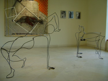 Sculpture titled ""shazam"" by Nadine Trescartes (fildefériste), Original Artwork, Metals