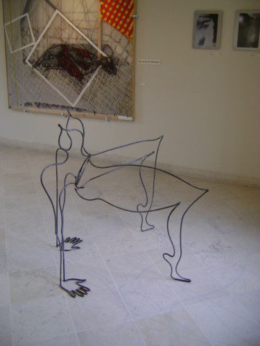 Sculptuur getiteld ""autonaissance"" door Nadine Trescartes (fildefériste), Origineel Kunstwerk, Metalen