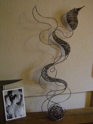 Sculpture intitulée ""énergie"" par Nadine Trescartes (fildefériste), Œuvre d'art originale, Métaux