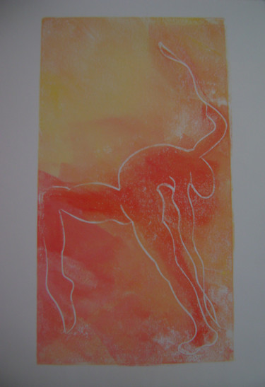Gravures & estampes intitulée "Série des danseurs…" par Nadine Trescartes (fildefériste), Œuvre d'art originale, Linogravures