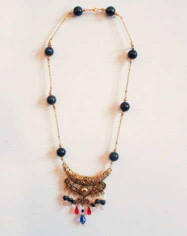 Design mit dem Titel "collier-style-ethni…" von Nadine Wandel, Original-Kunstwerk, Halsketten