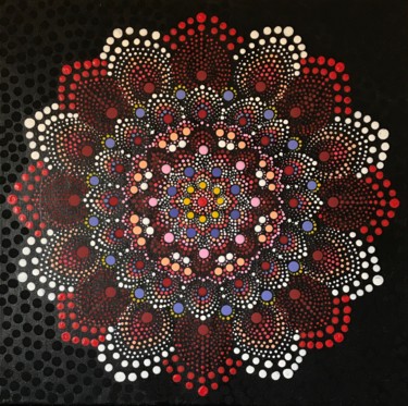 Peinture intitulée "Love Mandala" par Nadia Voro, Œuvre d'art originale, Acrylique Monté sur Châssis en bois