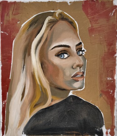 Painting titled "Adele" by Nadja Schramm, Original Artwork, Oil