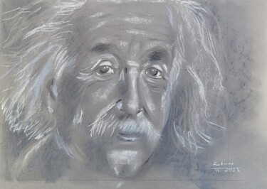 图画 标题为“Albert Einstein” 由Nadja Schramm, 原创艺术品, 粉彩