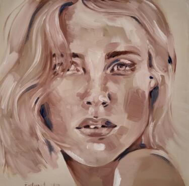 Peinture intitulée "Women in beige tones" par Nadja Schramm, Œuvre d'art originale, Huile