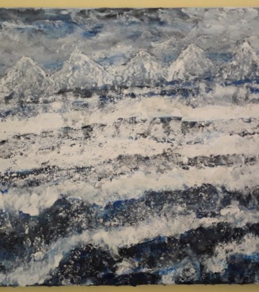 Painting titled "Mer de glace" by Nadia Espi, Original Artwork, Acrylic