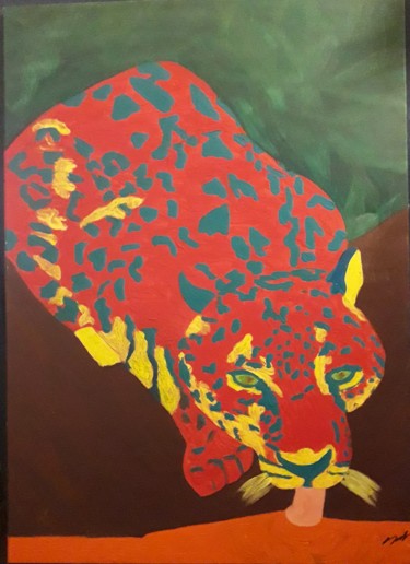 Painting titled "Jagar" by Nadia Espi, Original Artwork, Acrylic