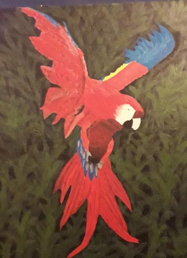Malerei mit dem Titel "Beau plumage vivant" von Nadia Espi, Original-Kunstwerk, Acryl