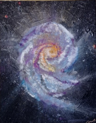 Painting titled "Vortex Stellaire" by Nadia Espi, Original Artwork, Acrylic