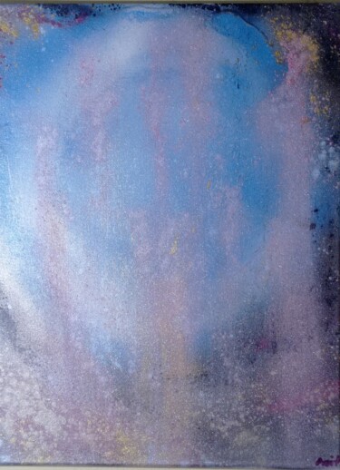 Painting titled "Neptune la troublan…" by Nadia Espi, Original Artwork, Pigments