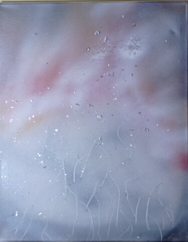 Pintura titulada "Orage et neige" por Nadia Espi, Obra de arte original, Pigmentos