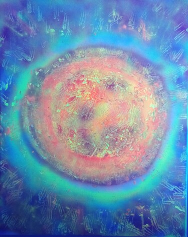 Painting titled "Soleil levant.." by Nadia Espi, Original Artwork, Spray paint