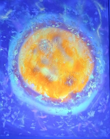 Malerei mit dem Titel "Soleil2" von Nadia Espi, Original-Kunstwerk, Sprühfarbe