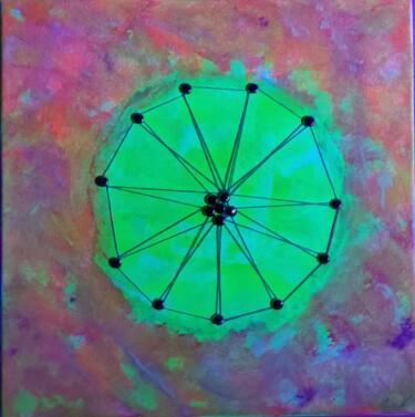 Painting titled "Rayons solaires  su…" by Nadia Espi, Original Artwork, Spray paint