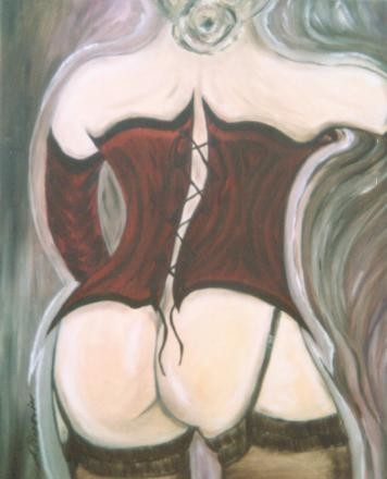 Peinture intitulée "en rouge et noir" par Nadine Poidevin, Œuvre d'art originale, Huile