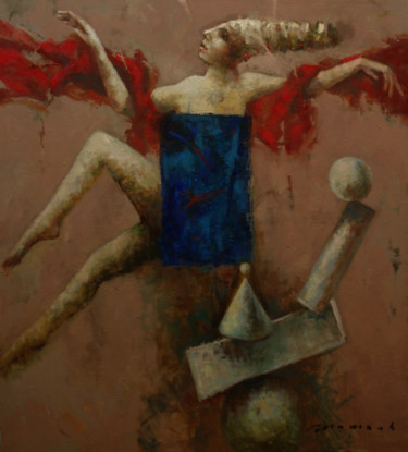 Painting titled "Equilibre" by Shamil Nadrov, Original Artwork, Oil