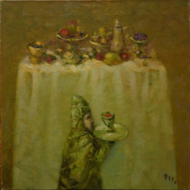 Painting titled "Servant" by Shamil Nadrov, Original Artwork, Oil