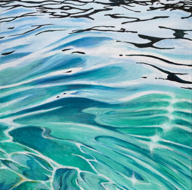 Glare on the water Painting titled "Glare on the water" by Nady Navy, Original Art, Acrylic Mounted on Stretcher frame