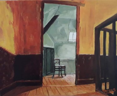 Pintura titulada "La chambre de VanGo…" por Nadya Abrous, Obra de arte original, Acrílico