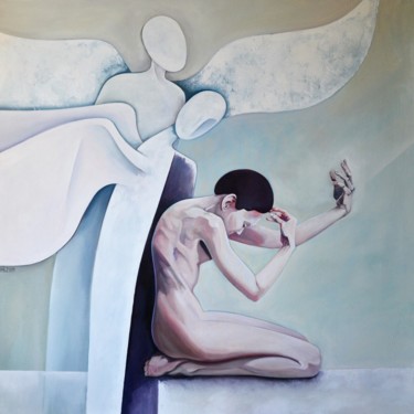 Картина под названием "Защита рода" - Надежда Бегунова, Подлинное произведение искусства, Масло