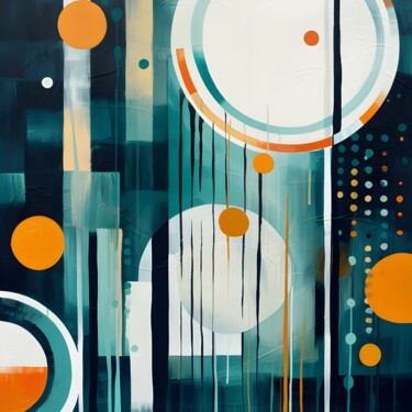 Digitale Kunst getiteld "Abstraction, evenin…" door Nadya Lem, Origineel Kunstwerk, Digitaal Schilderwerk