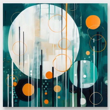 Digital Arts με τίτλο "Abstraction. Night…" από Nadya Lem, Αυθεντικά έργα τέχνης, Ακρυλικό