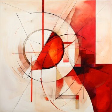 Arts numériques intitulée "Red expression #000…" par Nadya Lem, Œuvre d'art originale, Peinture numérique