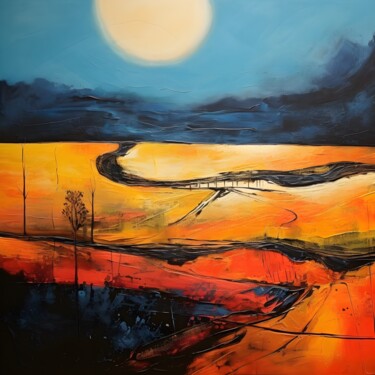 Digital Arts titled "Way to the sun" by Nadya Lem, Original Artwork, Digital Painting